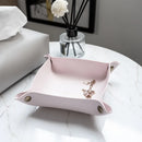 GobekUsa Leather Desktop Organizer Tray: Home/Office Cosmetics, Jewelry, Key Storage Holder
