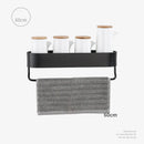 GobekUsa Aluminum Bathroom Shelf with Towel Bar for Bath/Shower Organization
