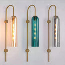 GobekUsa E27 Glass Wall Light in Smoke Gray Amber Milky White Green for Bedroom Living Room