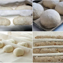 GobekUsa Linen Flax Cloth Baking Mat Baguette Pan Kitchen Tool Set
