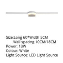GobekUsa LED Mirror Wall Sconces for Bathroom Dressing Table, Kitchen - 80cm, 60cm, 40cm