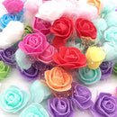 GobekUsa Handmade Foam Rose Flower Heads | 100Pcs Wedding Craft Decoration
