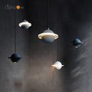 GobekUsa Cement Planet Pendant Light for Bar and Bedside, Creative Personality Single Head Lamp
