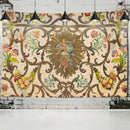 GobekUsa Khaki Retro Pattern Wall Tapestry for High-End Indoor Home Decor