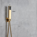 GobekUsa Gold 12" Digital Display Rainfall Shower Faucet with Single Lever Control