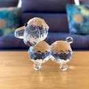 GobekUsa Crystal Dog Figurine: Cut Glass Paperweight Ornament Statue, Kids Animal Gift