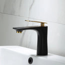 GobekUsa Black & Gold Basin Faucet | Bathroom Sink Tap Hot Cold Mixer Tap