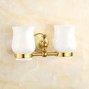 GobekUsa Gold Bathroom Accessories Set: Shelf, Towel Rack, Holder, Brush Holder, Bath Hardware
