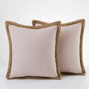 GobekUsa Linen Square Throw Pillow Covers Set - Home Decor for Sofa, Couch, Bed