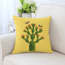 GobekUsa Cactus Hand Painting Decorative Pillowcase for Sofa, Chair Cushion Home Decor