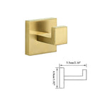GobekUsa Brushed Gold Bathroom Hardware Set - Robe Hook, Towel Rail, Tissue Holder & more