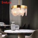 GobekUsa Glass Copper LED Pendant Light: Luxury Nordic Design for Home Decor