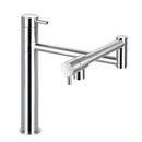 GobekUsa 360 Degree Chrome Foldable Kitchen Faucet Hot Cold Sink Mixer, Brass Deck Mounted