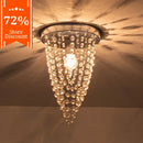 GobekUsa Crystal Sun Flower Ceiling Chandelier - Golden/Silver for Foyer, Bedroom, Aisle Decor