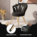 Velvet Swivel Accent Chair with Gold Metal Legs — Modern Dining & Living Room Seat