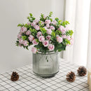GobekUsa 5-Fork 11 Roses Bouquet for Home Decor – Small Fresh Korean Style Simulation