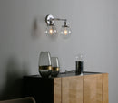GobekUsa Glass Ball Globe Wall Light for Retro Home Decor - Double Heads E27 Sconce