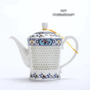 GobekUsa Blue White Porcelain Tea Pot 660ml - Traditional Chinese Kung Fu Teaware
