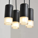 GobekUsa Black LED Linear Chandelier for Dining Room, Lobby, and Home