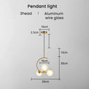 GobekUsa Gold Glass Ball Chandelier for Living Room Kitchen Bedroom - 220V 110V