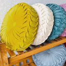 GobekUsa 3D Pumpkin Vehicle Wheel Round Velvet Throw Pillow for Couch Decor