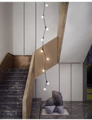 GobekUsa Glass Ball Chandelier for Villa Hotel Staircase Decor