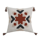 GobekUsa Boho Style Embroidered Pillow Cover with Tassels for Living Room & Bedroom