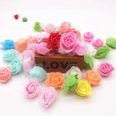 GobekUsa Handmade Foam Rose Flower Heads | 100Pcs Wedding Craft Decoration