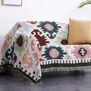 GobekUsa Geometric Tassel Sofa Cover - Bohemian Style Blanket Dust Cover