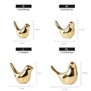 GobekUsa Gold Ceramic Bird Figurines Home Decor - Fashionable Wedding Ornaments