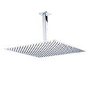 GobekUsa 16" Luxury Rain Shower Head with Wall Mounted Shower Arm - Bathroom Accessory
