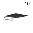GobekUsa 8-20" Black Ultra-thin Rain Shower Head for Bathroom Square Rainfall Faucet