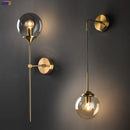 GobekUsa Glass Ball LED Wall Lamp for Nordic Modern Bedroom Lighting