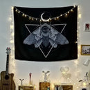 GobekUsa Cat Witchcraft Black Rose Tapestry Wall Hanging Tapestries for Home Decor