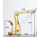 GobekUsa Gold & White Basin Faucet: Modern Brass Mixer Tap for Bathroom Sink