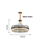 GobekUsa Crystal Oval Chandelier Lighting for Dinning Room