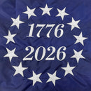 Betsy Ross 250th Flag 3'x5' - 13 Star 1776 to 2026 Nylon Flag | Made in USA by Flagman of America