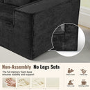 Chenille Sofa Bed Set with Deep Seat & 2 Pillows