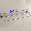 GobekUsa Double Towel Bar 60cm - Chrome Finish Stainless Steel Bathroom Accessory