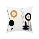 GobekUsa Daisy Floral Geometric Embroidery Pillow Cover Yellow Blue 45x45cm Soft Cozy
