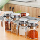 GobekUsa Glass Seasoning Pot with PP Lid Kitchen Supplies