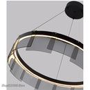GobekUsa LED Glass Ring Pendant Lights: Modern Iron Art Hanging Lamps for Home Décor
