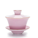 GobekUsa Celadon Tea Tureen & Flower Gaiwan Kung Fu Tea Set 140ml Puer Kettle