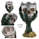 GobekUsa Dragon King Goblet 200ml: Retro Stainless Steel Wine Glass Gothic Whiskey Cup