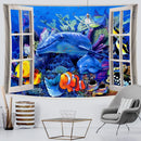GobekUsa 3D Underwater World Mandala Yoga Mat Home Decoration Tapestry Hippie Sofa Blanket
