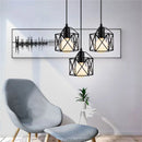 GobekUsa Iron Frame Retro Led Pendant Light for Kitchen Dining Living Room