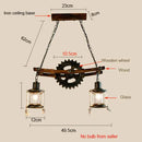GobekUsa Gear Industrial Chandelier Pendant Lamp for Cafe Bar Restaurant