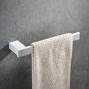GobekUsa 7-Piece Bathroom Hardware Set in White for Towels and Toiletries