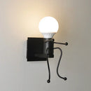 GobekUsa Little Iron Man Cartoon Wall Sconce for Kids Room, Bedroom, Kitchen - Modern Design