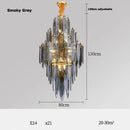 GobekUsa Art Deco Glass Iron LED Chandelier for Dinning Room